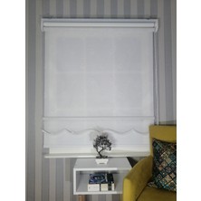 Serin Home Collection Küçük Damaks Desen Yeni Sezon Çiftli Mekanizma Stor Tül ve Güneşlik