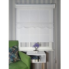 Serin Home Collection Yeni Sezon Çiftli Mekanizma Stor Tül ve Güneşlik
