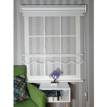 Serin Home Collection Yeni Sezon Çiftli Mekanizma Stor Tül ve Güneşlik