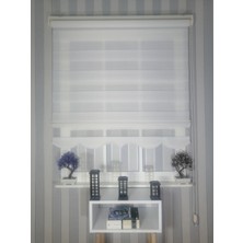 Serin Home Collection Krem Geçişli Dar Plise Yeni Sezon Zebra Stor Perde