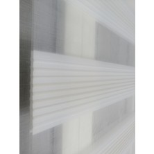 Serin Home Collection Krem Geçişli Dar Plise Yeni Sezon Zebra Stor Perde