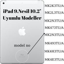 Wowlett Apple iPad 9.nesil 10.2 Inç (MK2K3TU/A) Çocuklar Için Kollu Standlı Silikon Tablet Kılıfı