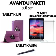 wowacs Apple iPad 9 Kılıf 9. Nesil A2602 Dönebilen Tablet Kılıfı +2 Adet Ekran Koruyucu + Tablet Kalemi