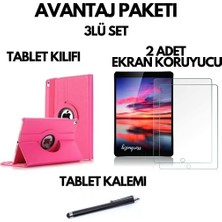 wowacs Apple iPad 9 Kılıf 9. Nesil A2602 Dönebilen Tablet Kılıfı +2 Adet Ekran Koruyucu + Tablet Kalemi