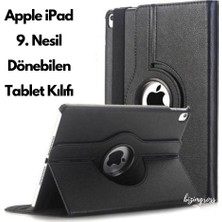 wowacs Apple iPad 9 Kılıf 9. Nesil A2602 Dönebilen Tablet Kılıfı +2 Adet Ekran Koruyucu + Tablet Kalemi