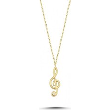 14 Ayar Altın Tek Nota Müzik Küpe