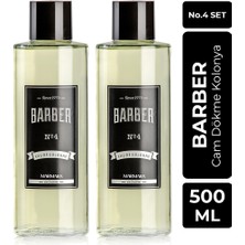 Barber Marmara Barber 500ML Cam Şişe No.4 Kolonya Seti