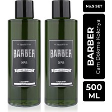 Barber Marmara Barber 500ML Cam Şişe No.5 Kolonya Seti