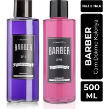 Barber Marmara Barber 500ML Cam Şişe No.1 ve No.6 Kolonya Seti