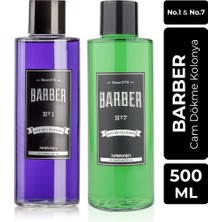 Barber Marmara Barber 500ML Cam Şişe No.1 ve No.7 Kolonya Seti