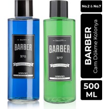 Barber Marmara Barber 500ML Cam Şişe No.2 ve No.7 Kolonya Seti