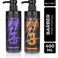 Barber Marmara Barber 400 ml Krem No.1 ve No.3 Kolonya Seti