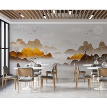 Özel Duvarlar Mermer Dokulu Dağlar ve Manzara Duvar Kağıdı