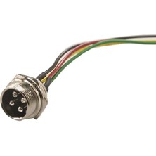 Motorobit Gx-16 4-Pin Kablolu Mike Konnektör - Erkek