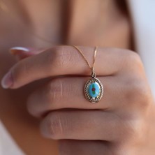 By Golden House Payet Turkuaz Mine Kolye