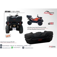 Autoform Atv Çantası Arka Diamond 120 Litre, Mat Siyah ,kilitli Pe