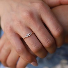 By Golden House Prenses Pırlanta Yüzük