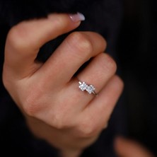 By Golden House Twin Baget Pırlanta Yüzük