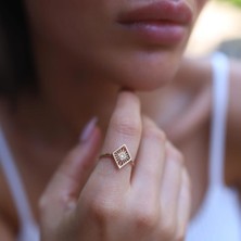 By Golden House Antik Karo Güneş Pırlanta Yüzük