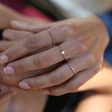 By Golden House Yıldız Kombin Yüzük