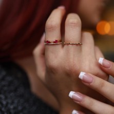 By Golden House Ikili Damla Yüzük Kombin