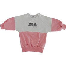 Berselüx Angel Baskılı Kız-Erkek Çocuk Unisex  Bisiklet Yaka Penye Sweatshirt.(1-6 Yaş)