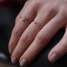 Ikili Tek Taş Yüzük