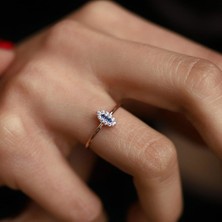 By Golden House Mekik Safir Yüzük