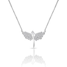 Lilarote Elif Kanatlı Taşlı Altın Kolye