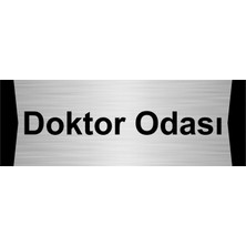 Özarslan Dizayn Doktor Odası 5X20CM Gümüş Renk Metal Yönlendirme Levhası