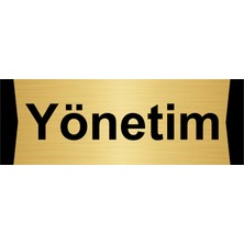 Özarslan Dizayn Yönetim 5X20CM Altın Renk Metal Yönlendirme Levhası