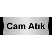 Özarslan Dizayn Cam Atık 5X20CM Gümüş Renk Metal Yönlendirme Levhası