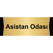 Özarslan Dizayn Asistan Odası 5X20CM Altın Renk Metal Yönlendirme Levhası