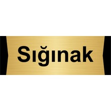 Özarslan Dizayn Sığınak 5X20CM Altın Renk Metal Yönlendirme Levhası