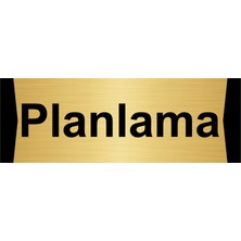 Özarslan Dizayn Planlama 5X20CM Altın Renk Metal Yönlendirme Levhası