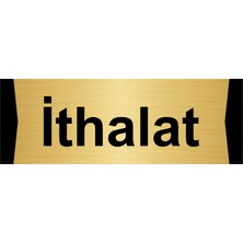 Özarslan Dizayn Ithalat 7X20CM Altın Renk Metal Yönlendirme Levhası