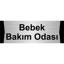 Özarslan Dizayn Bebek Bakım Odası 5X20CM Gümüş Renk Metal Yönlendirme Levhası