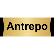 Özarslan Dizayn Antrepo 5X20CM Altın Renk Metal Yönlendirme Levhası