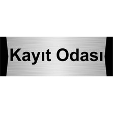 Özarslan Dizayn Kayıt Odası 7X20CM Gümüş Renk Metal Yönlendirme Levhası