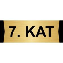 Özarslan Dizayn 7.kat  7X20CM Altın Renk Metal Yönlendirme Levhası