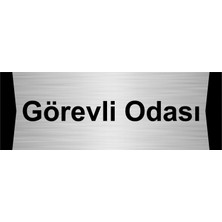 Özarslan Dizayn Görevli Odası 5X20CM Gümüş Renk Metal Yönlendirme Levhası