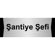Özarslan Dizayn Şantiye Şefi 7X20CM Gümüş Renk Metal Yönlendirme Levhası