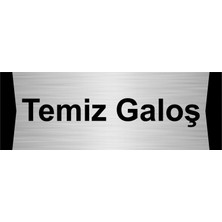 Özarslan Dizayn Temiz Galoş  7X20CM Gümüş Renk Metal Yönlendirme Levhası