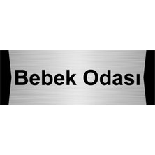 Özarslan Dizayn Bebek Odası 5X20CM Gümüş Renk Metal Yönlendirme Levhası