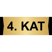 Özarslan Dizayn 4.kat  10X20CM Altın Renk Metal Yönlendirme Levhası