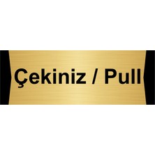 Özarslan Dizayn Çekiniz/pull 7X20CM Altın Renk Metal Yönlendirme Levhası
