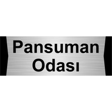 Özarslan Dizayn Pansuman Odası 7X20CM Gümüş Renk Metal Yönlendirme Levhası