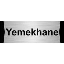 Özarslan Dizayn Yemekhane 7X20CM Gümüş Renk Metal Yönlendirme Levhası