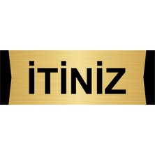Özarslan Dizayn Itiniz 10X20CM Altın Renk Metal Yönlendirme Levhası