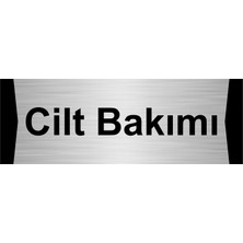 Özarslan Dizayn Cilt Bakımı 10X20CM Gümüş Renk Metal Yönlendirme Levhası